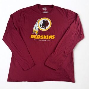 Washington Redskins Long Sleeve T-Shirt Mens L Burgundy Fanatics NFL Pro Line
